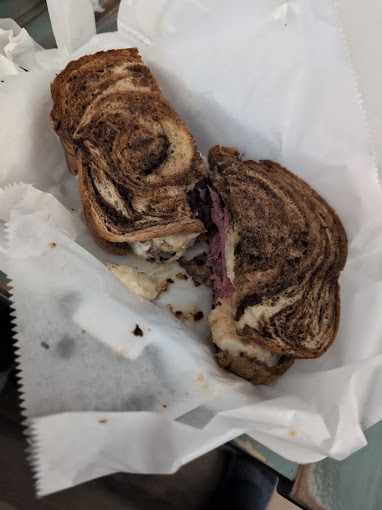 Grilled sandwich on rye